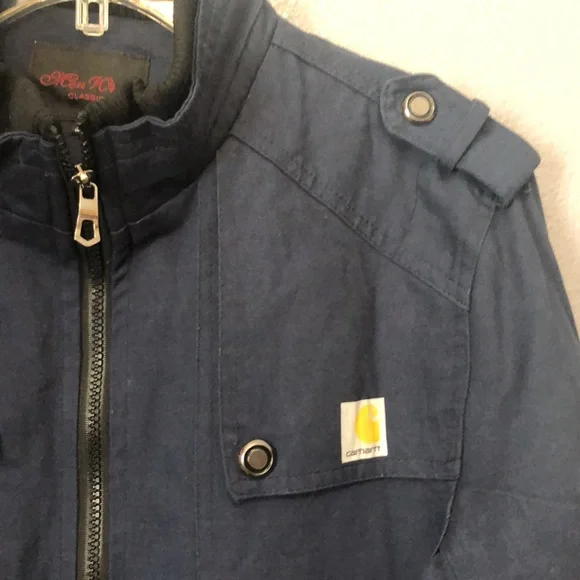 Knock off "Carhartt" coat Men's 2xl navy utility members only look jacket bomber - Picture 5 of 13
